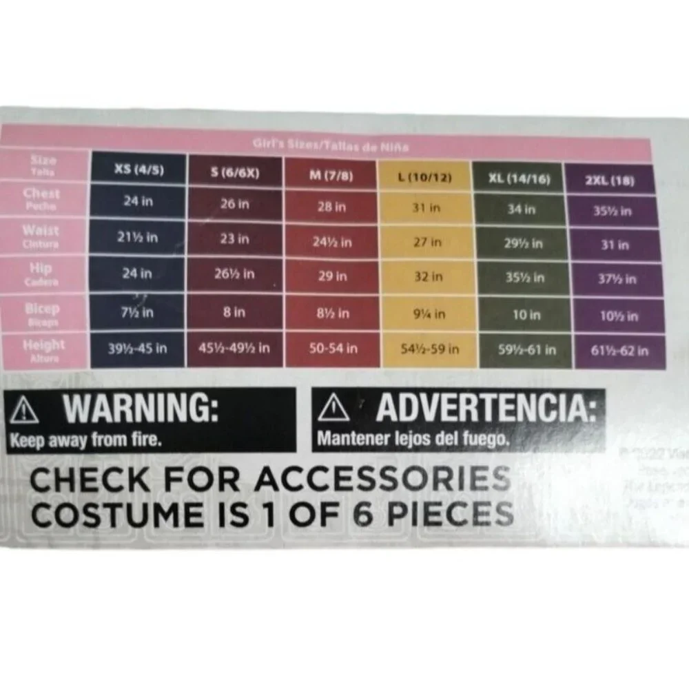 The Legend of Korra Girls Large 10 to 12 Halloween Costume New